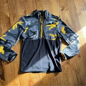 The North Face Camo Fleece Pullover - Black, Gray, Yellow